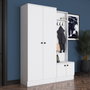Hanah Home Soporte de Pasillo Blanco con Estanterías